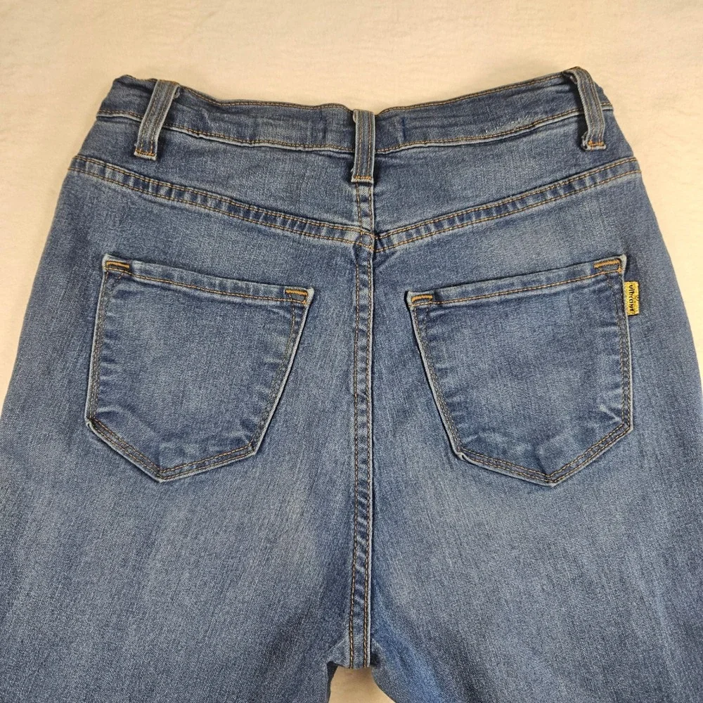 Vibrant MIU Womens High Waisted Flare Jeans Medium Wash Size 9 W28 P522 USA Made